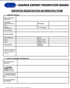 UEPB Exporter registration information form